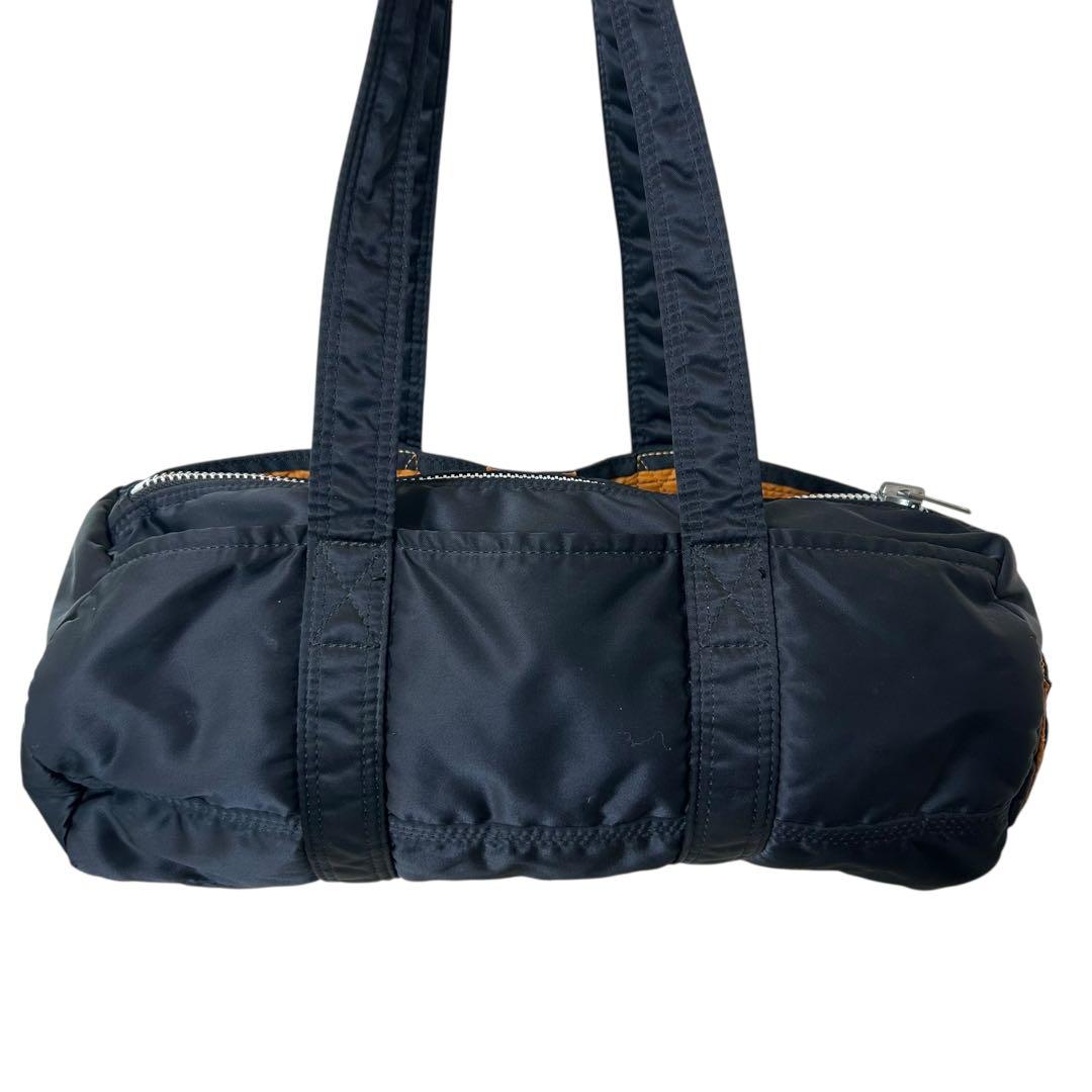 良品 PORTER TANKER ミニボストン ドラムバッグ 黒 L メンズ