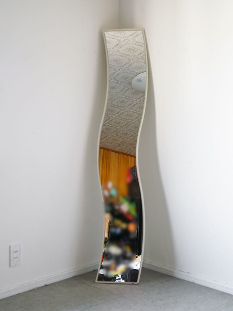 90's vintage ウェーブミラー/鏡 うねうね ポストモダン