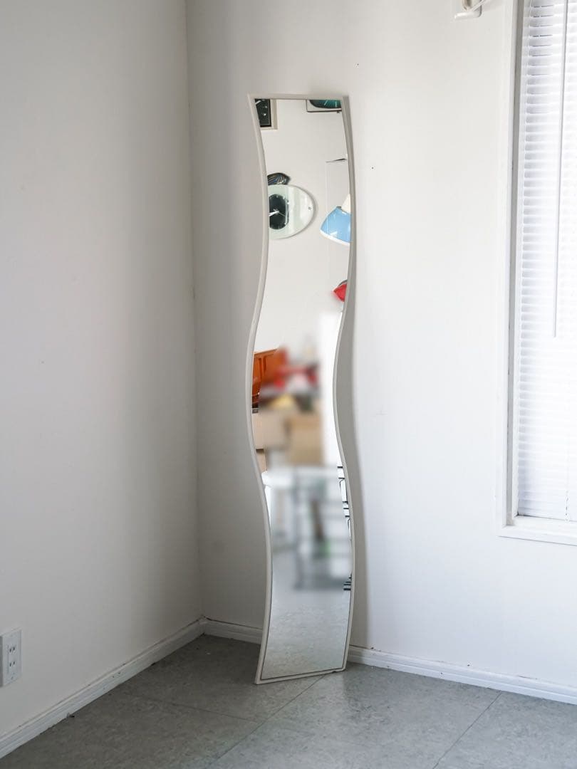 90's vintage ウェーブミラー/鏡 うねうね ポストモダン