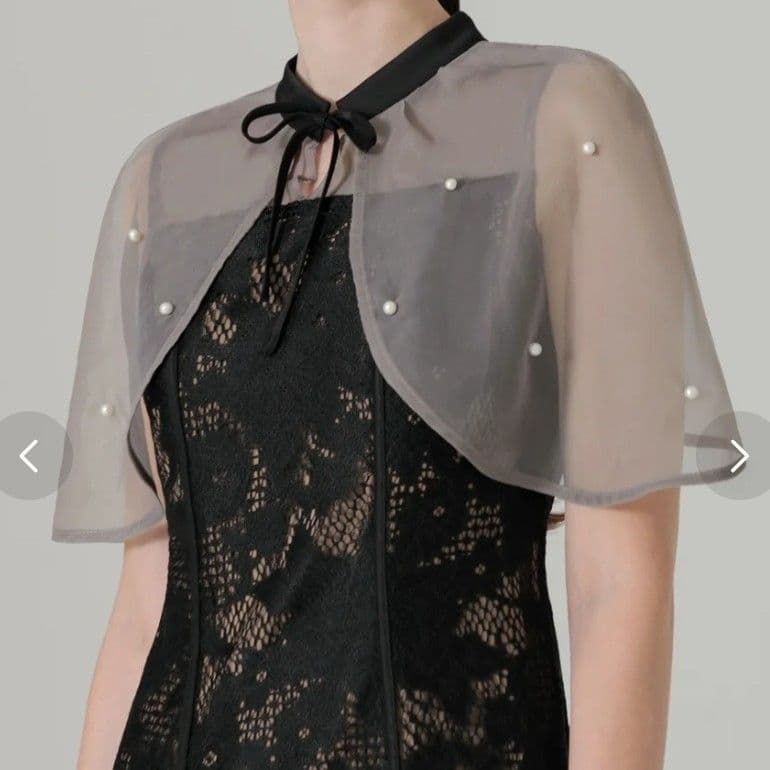 本日限定価格 Leja パール付きボレロ ワンピース ドレス 結婚式 お呼ばれ