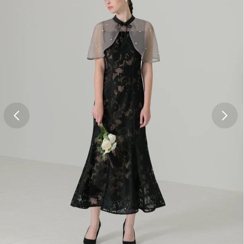 本日限定価格 Leja パール付きボレロ ワンピース ドレス 結婚式 お呼ばれ