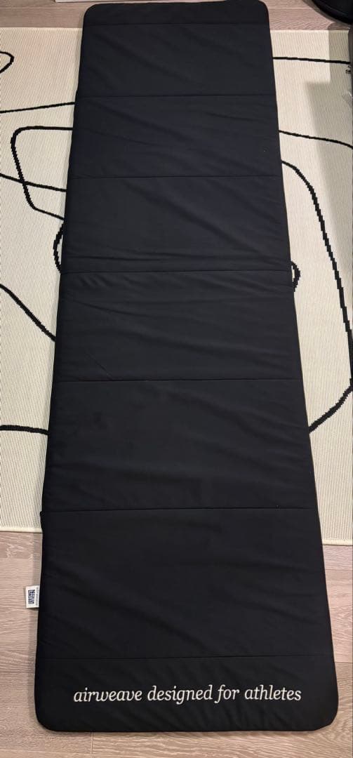 airweave アスリート向け ポータブルマットレス　ヨガマット 黒