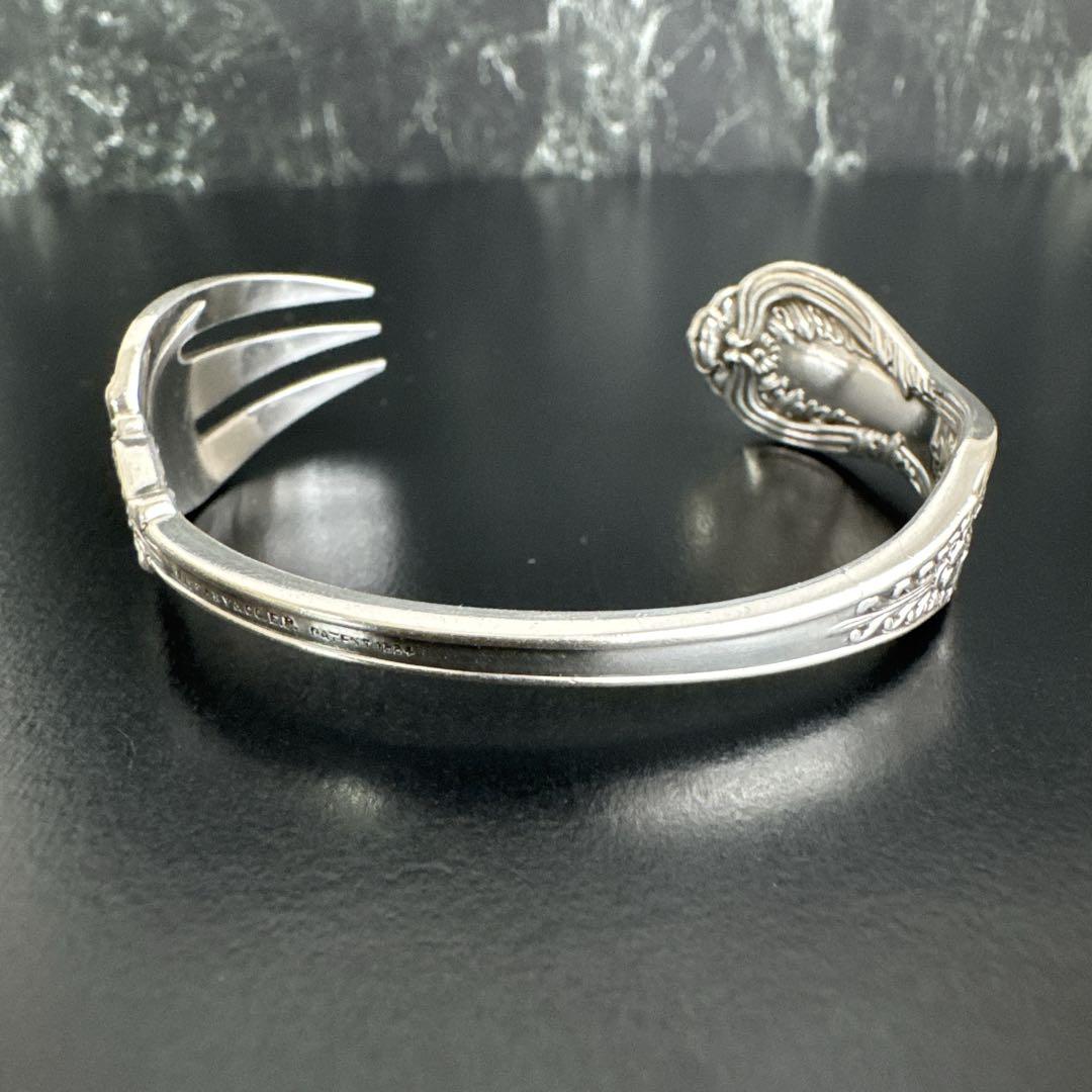 一点物　オールド　ティファニー ブレス　フォークバングル　シルバー　y2k