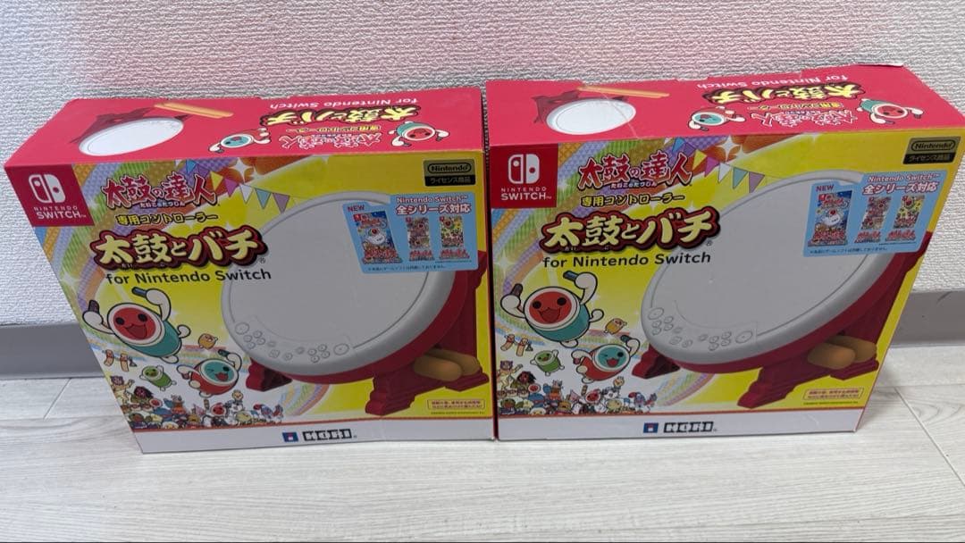 Switch 太鼓の達人　太鼓とバチ2セット　2プレイ　カセット　ケースなし