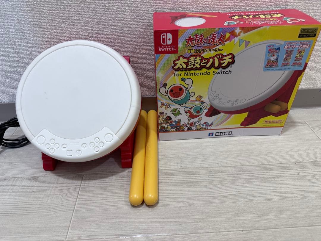 Switch 太鼓の達人　太鼓とバチ2セット　2プレイ　カセット　ケースなし