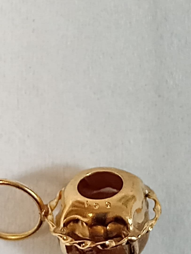 週末限定値下げK18 ルチルクォーツ キャッツアイ　1カラット　ペンダントトップ