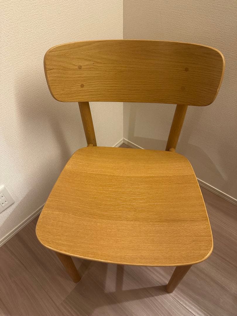 無印良品 MUJI ラウンドチェア　オーク材 椅子　イス　ダイニング　①