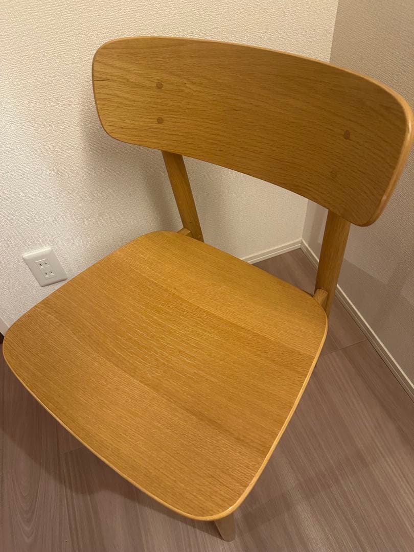 無印良品 MUJI ラウンドチェア　オーク材 椅子　イス　ダイニング　①