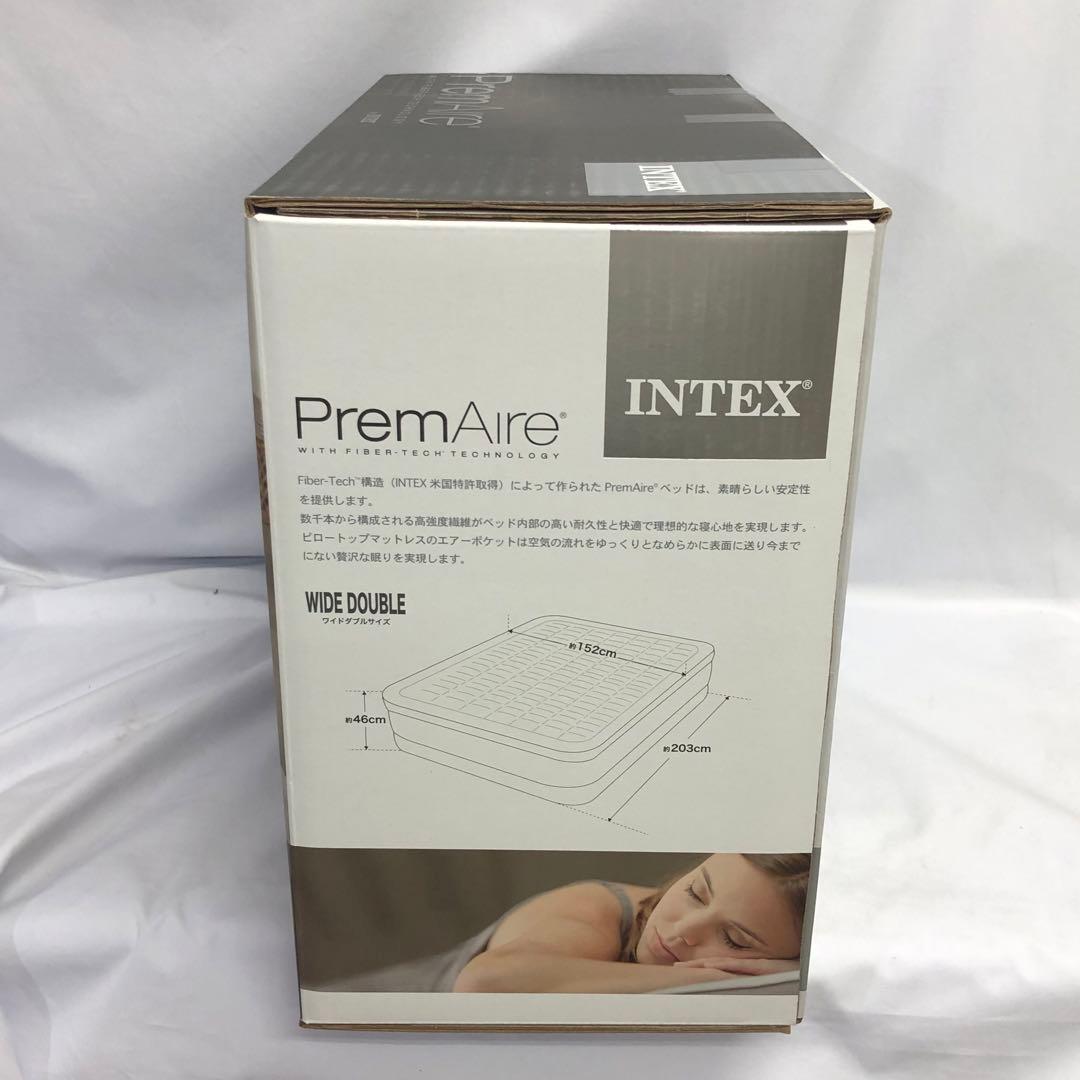 【291】INTEX エアーベッド プレムエアー ワイドダブル 収納袋付き 新品