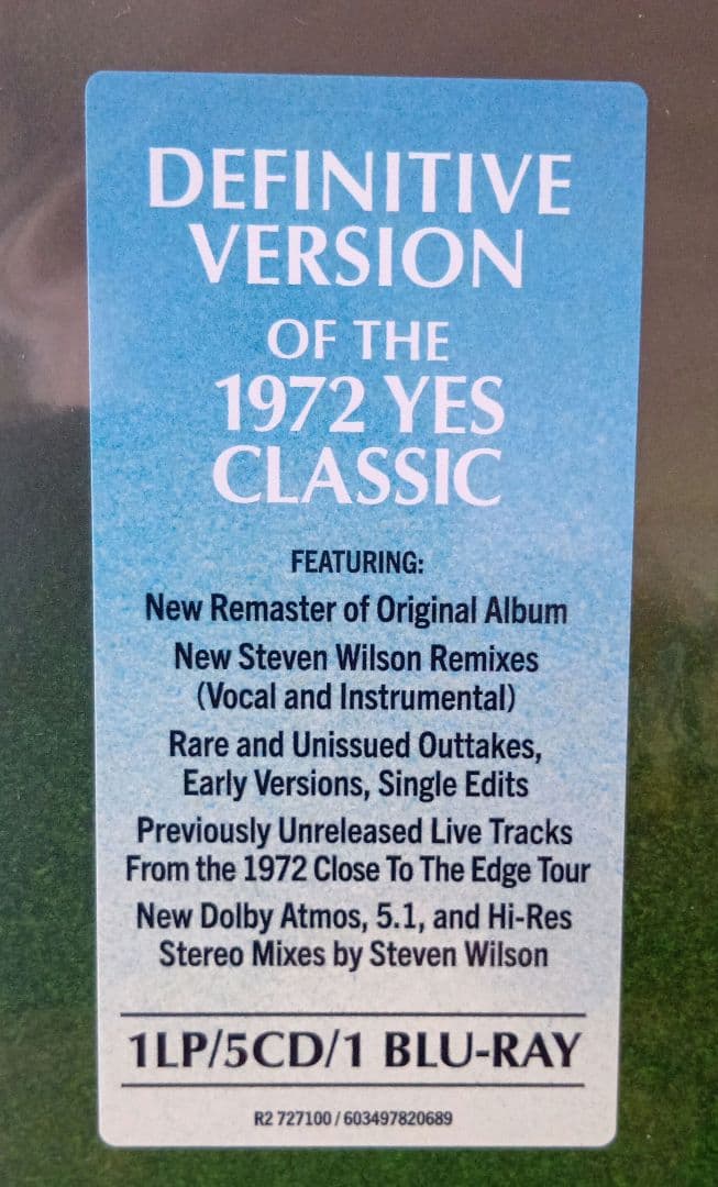 初回限定盤　危機　スーパー　デラックス　エディション5CD、Blu-ray、LP