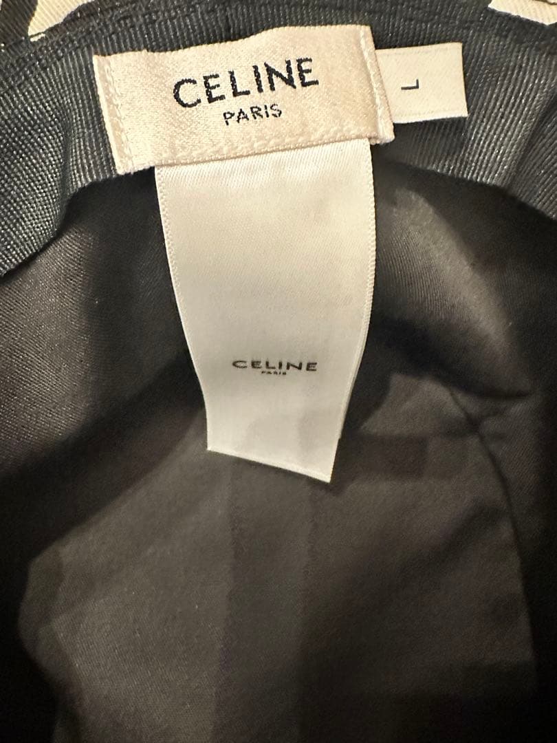 セリーヌ　CELINE バケットハット　ゼブラ　L