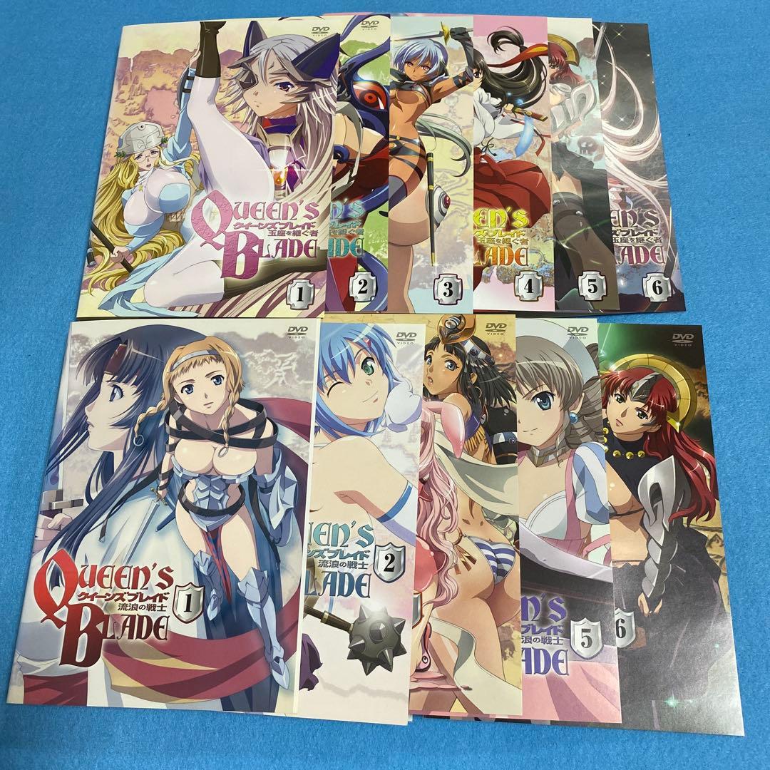クイーンズブレイド 流浪の戦士全6巻、玉座を継ぐ者 全5巻 DVD