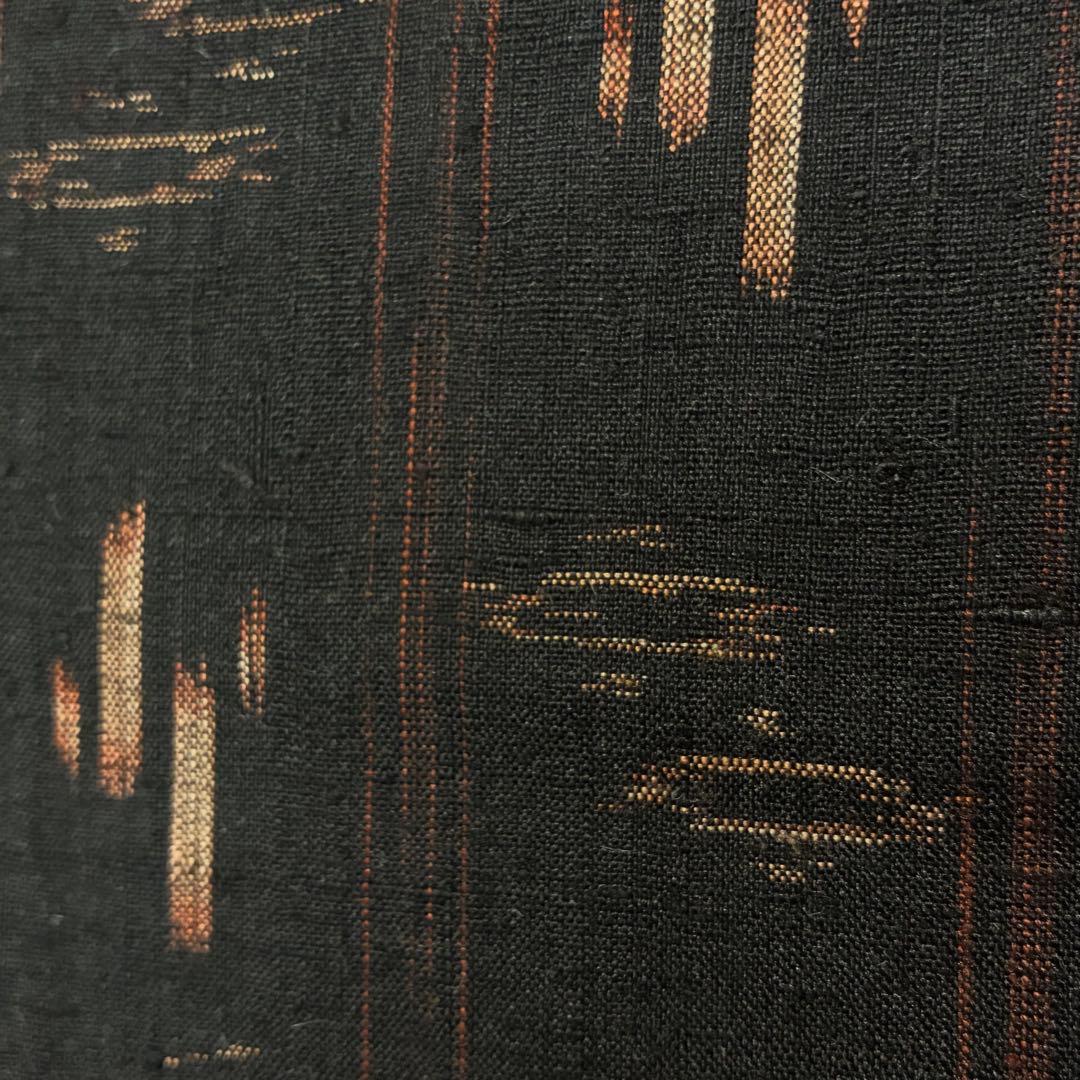 D157 本場久米島紬　正絹　着物　袷　極美品