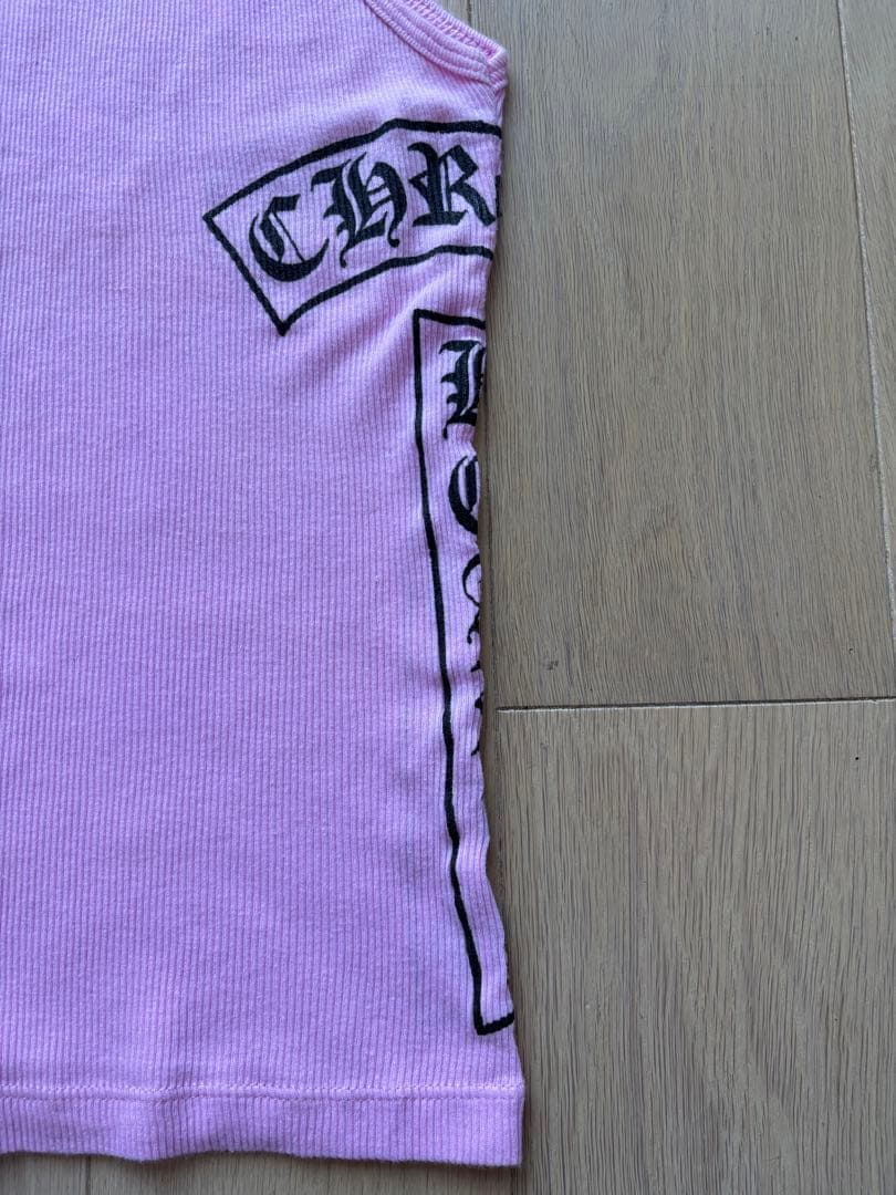 【希少】クロムハーツ タンクトップ ピンク Mサイズ CHプラス