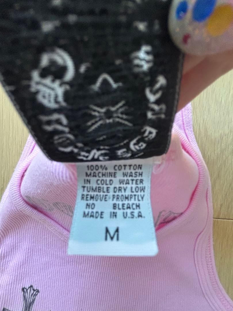 【希少】クロムハーツ タンクトップ ピンク Mサイズ CHプラス