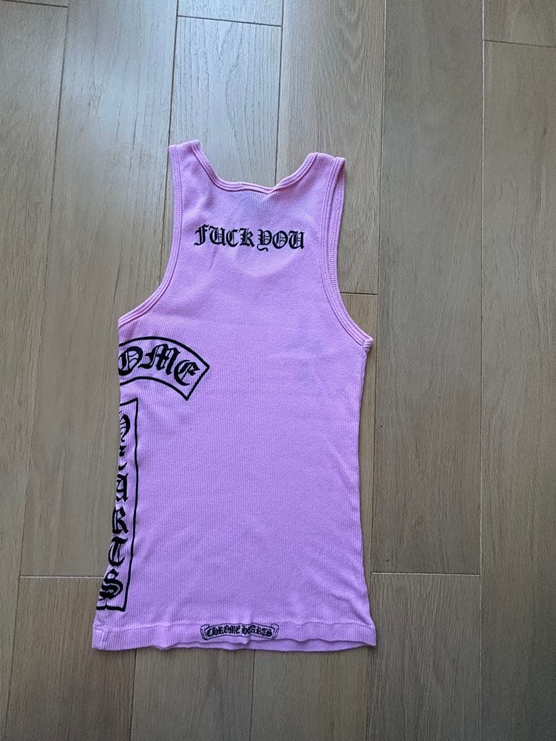 【希少】クロムハーツ タンクトップ ピンク Mサイズ CHプラス