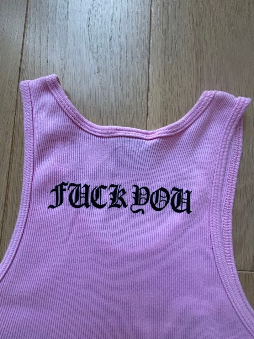 【希少】クロムハーツ タンクトップ ピンク Mサイズ CHプラス