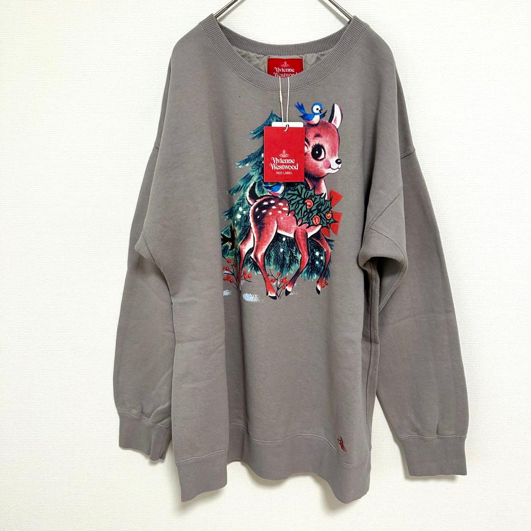 新品 ヴィヴィアンウエストウッドレッドレーベル 裏起毛スウェット バンビ 希少