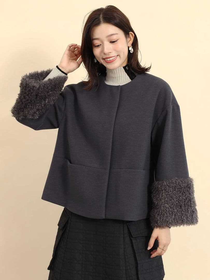 ヤマダヤ スコットクラブ FENNEL ボアカフスノーカラーコート