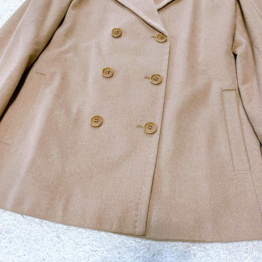 美品 マックスマーラ 白タグ キャメル100% ダブルジャケット　44サイズ