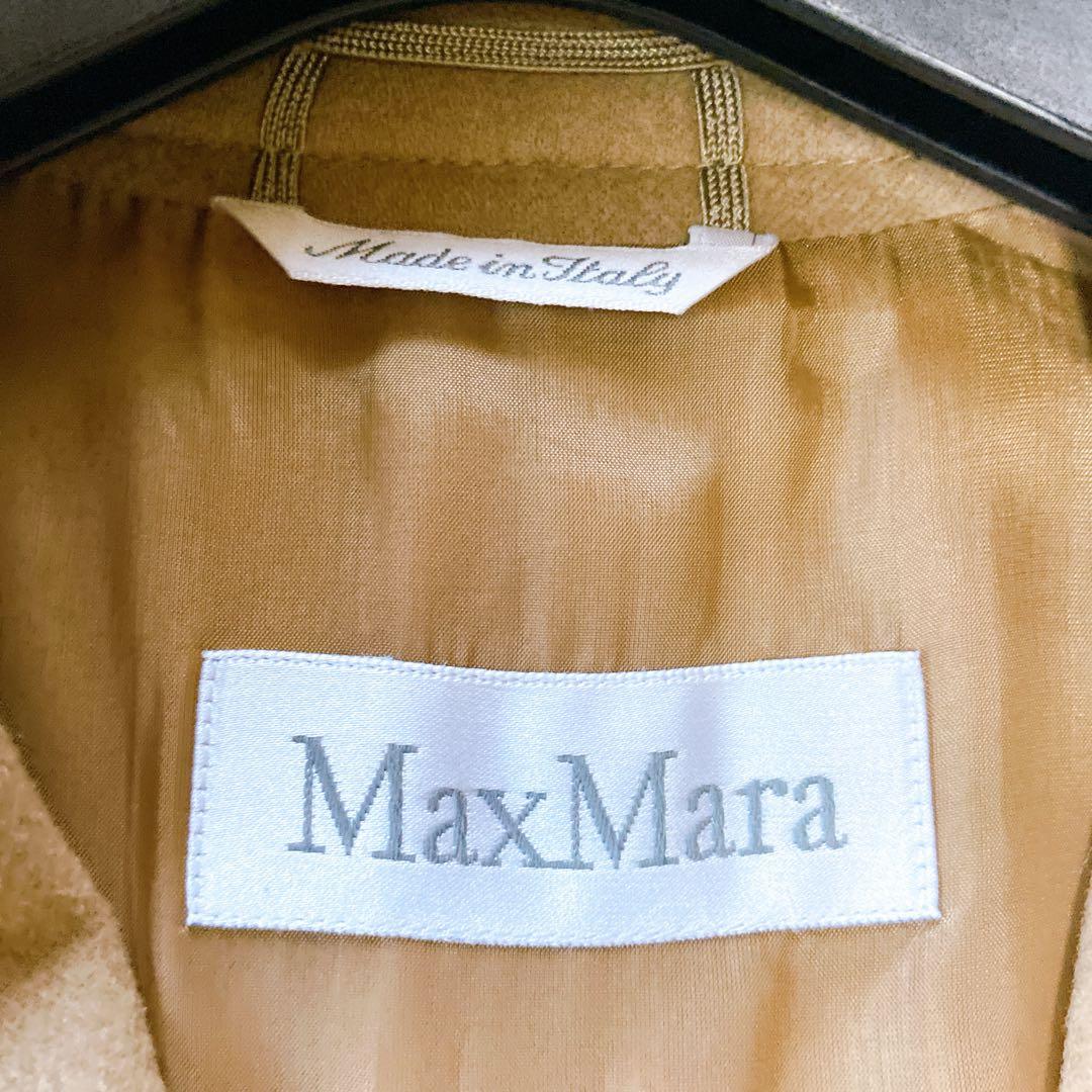 美品 マックスマーラ 白タグ キャメル100% ダブルジャケット　44サイズ
