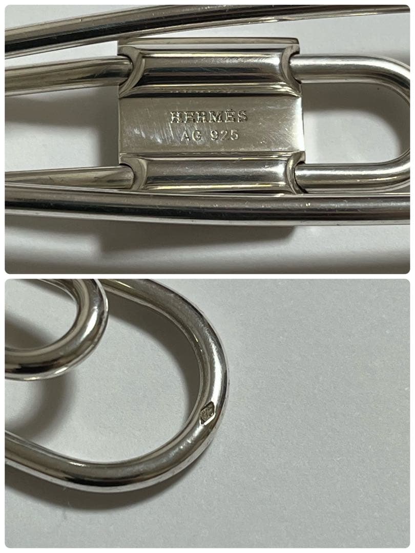 HERMES エルメス　カデナ　マネークリップ　シルバー　925