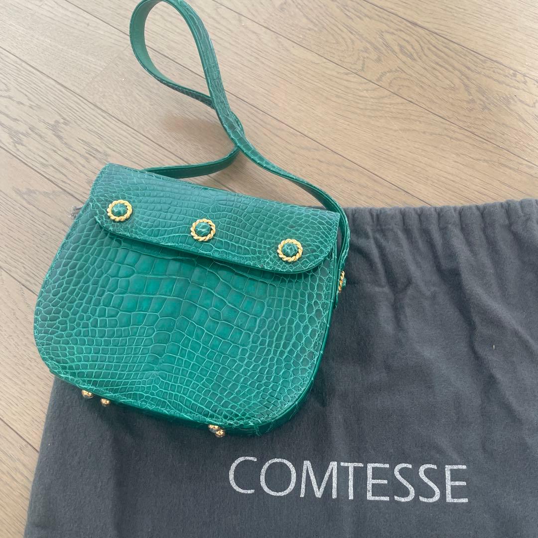 コンテス　ハンドバッグ　グリーン　comtesse