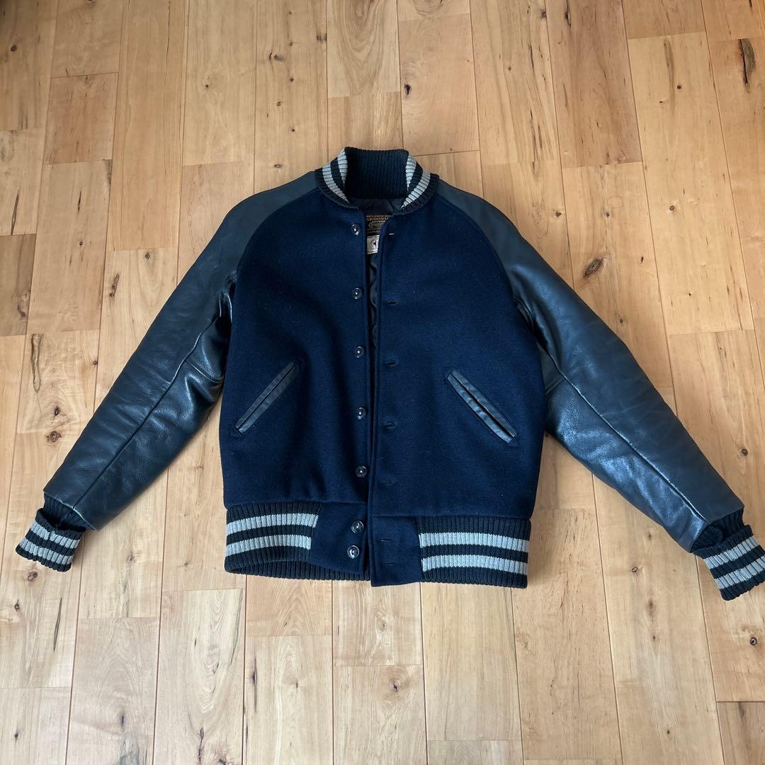 SKOOKUM ビームス　レザー スタジャン36 スクーカム ネイビー