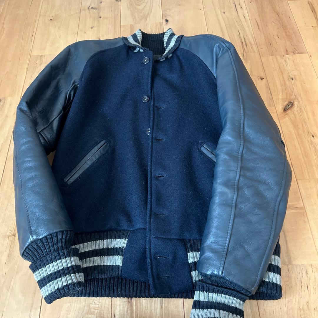 SKOOKUM ビームス　レザー スタジャン36 スクーカム ネイビー