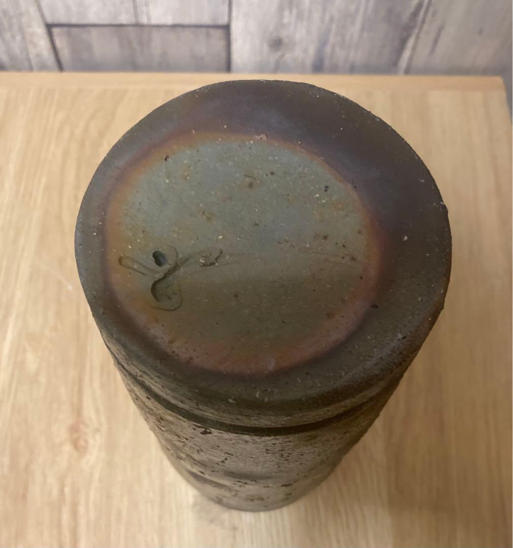 人間国宝　藤原啓　備前焼　花瓶　共箱