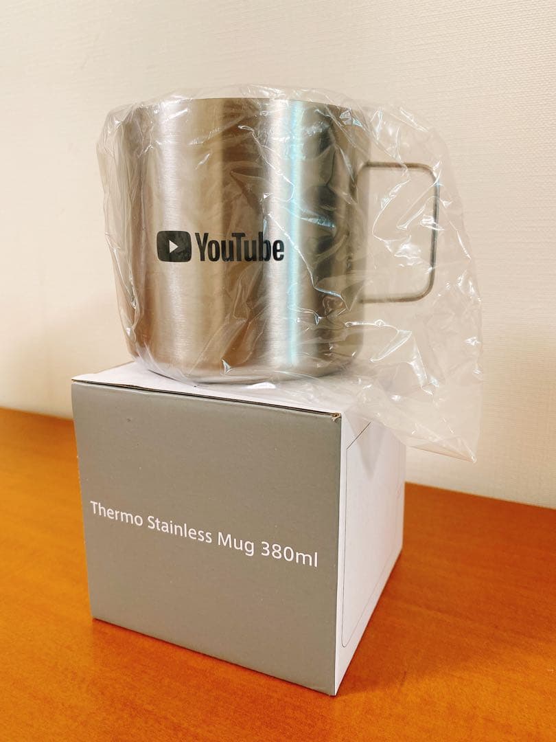 激レア非売品★新品未使用★YouTubeロゴ入り【サーモステンレスマグ】シルバー