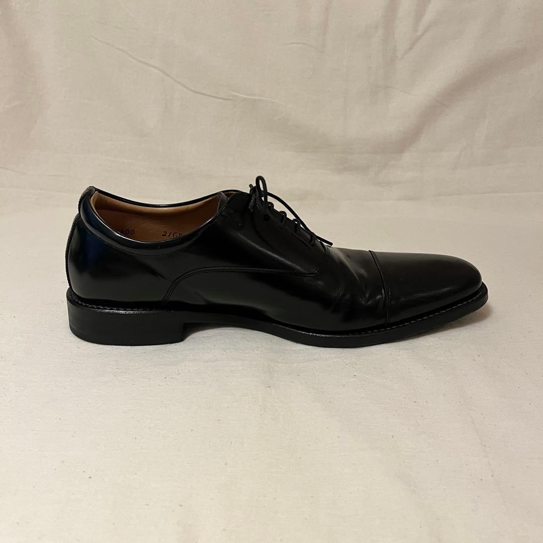 【着用感の少ない美品★人気定番】リーガル革靴★ストレートチップ黒ビジネスブラック