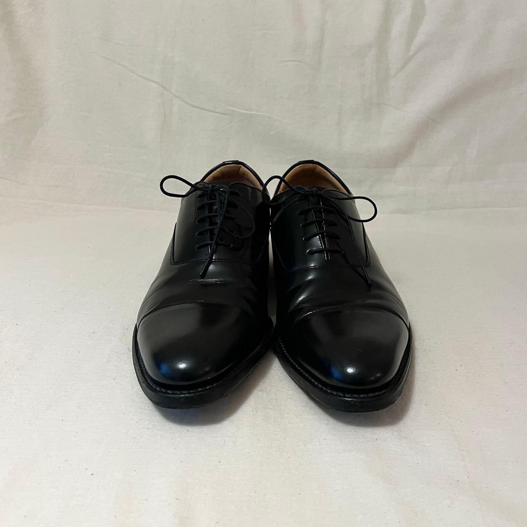 【着用感の少ない美品★人気定番】リーガル革靴★ストレートチップ黒ビジネスブラック