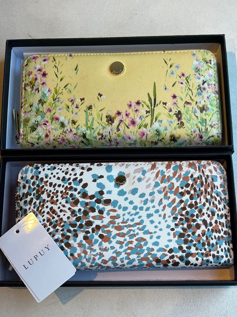 【新品未使用】LUPUY 花柄とレオパード柄 長財布2点セット　定価30800円