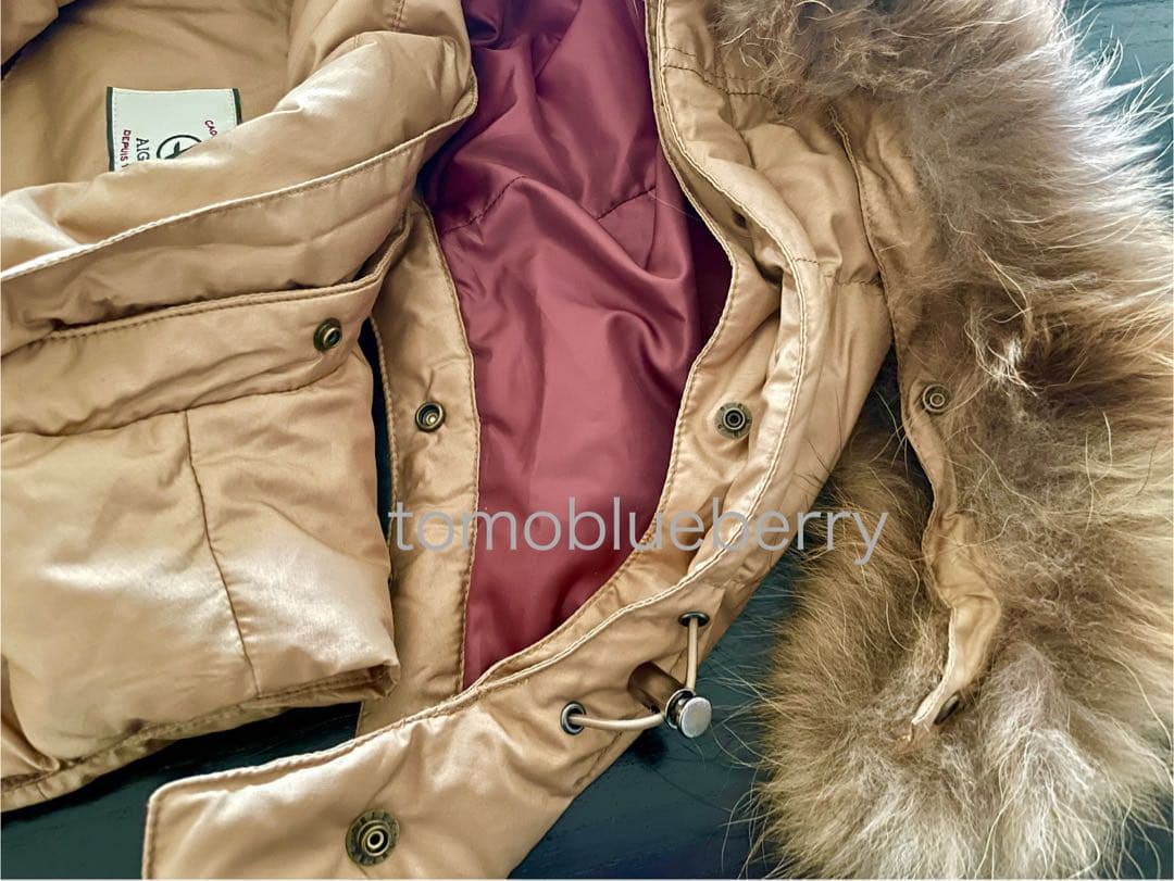 極美品★AIGLEエーグル★ラクーンファーフードダウンベストS＊アウトドア