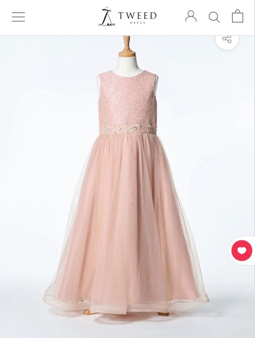 【専用】TWEED フォーマルドレス ピンク 130サイズ相当