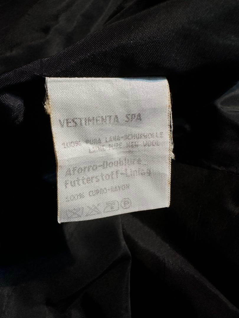 最高級 黒ラベル ジョルジオアルマーニ ダブルスーツ ネイビー ストライプ 50