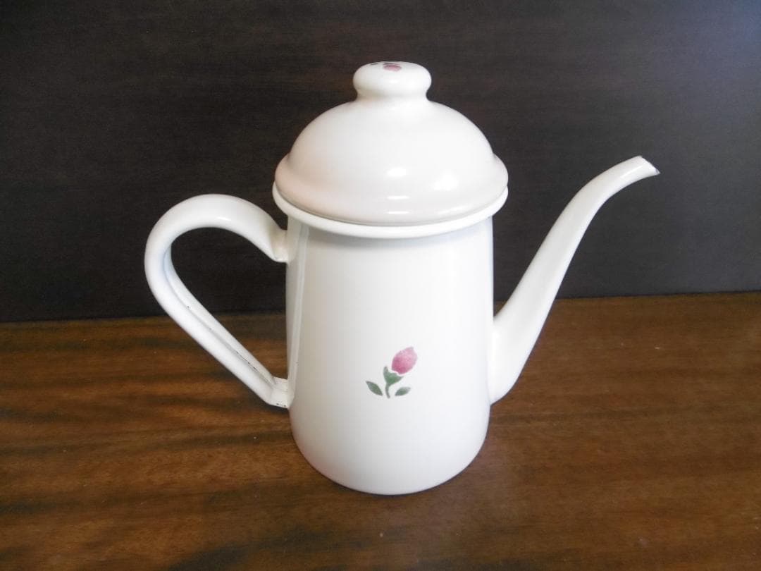 ホウロウ製コーヒーポット　マニーローズシリーズ