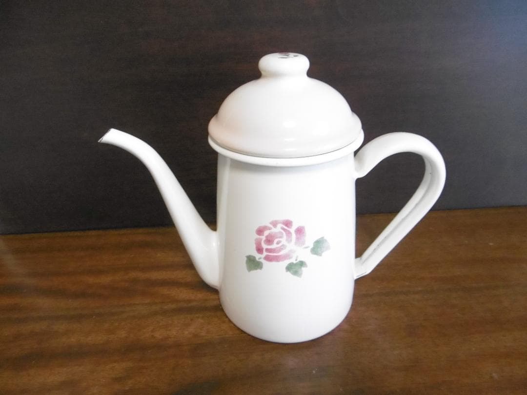 ホウロウ製コーヒーポット　マニーローズシリーズ