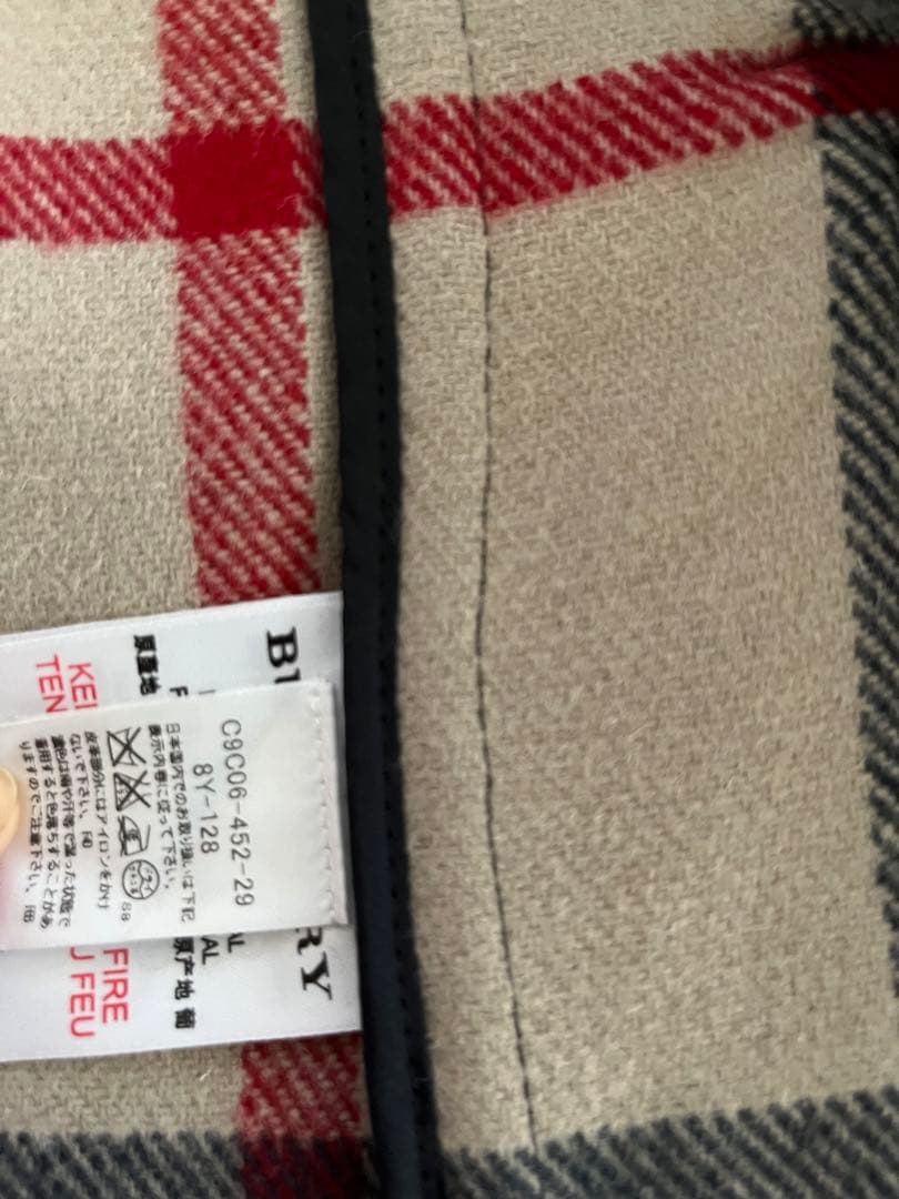 バーバリー ダッフルコート　8Y