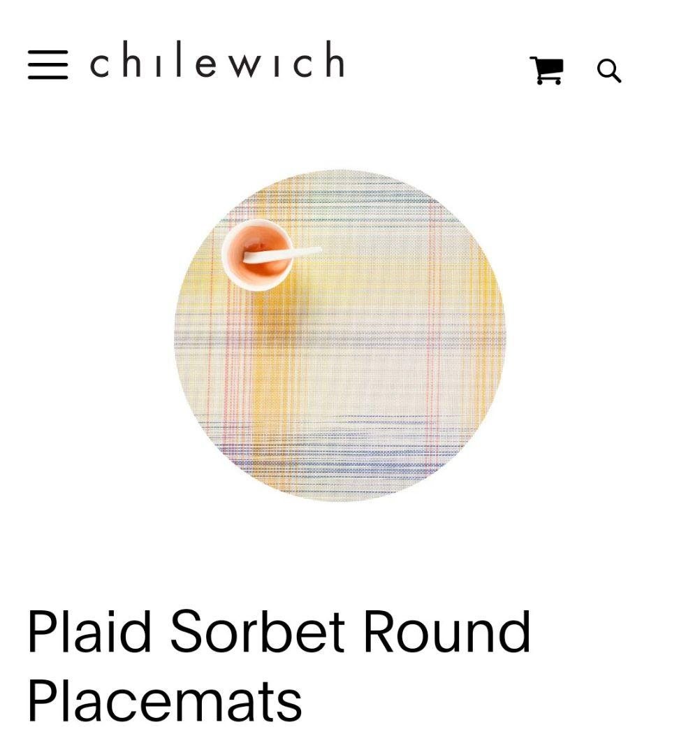 6枚セット　新品未使用　chilewich 　円形カラフルランチョンマット