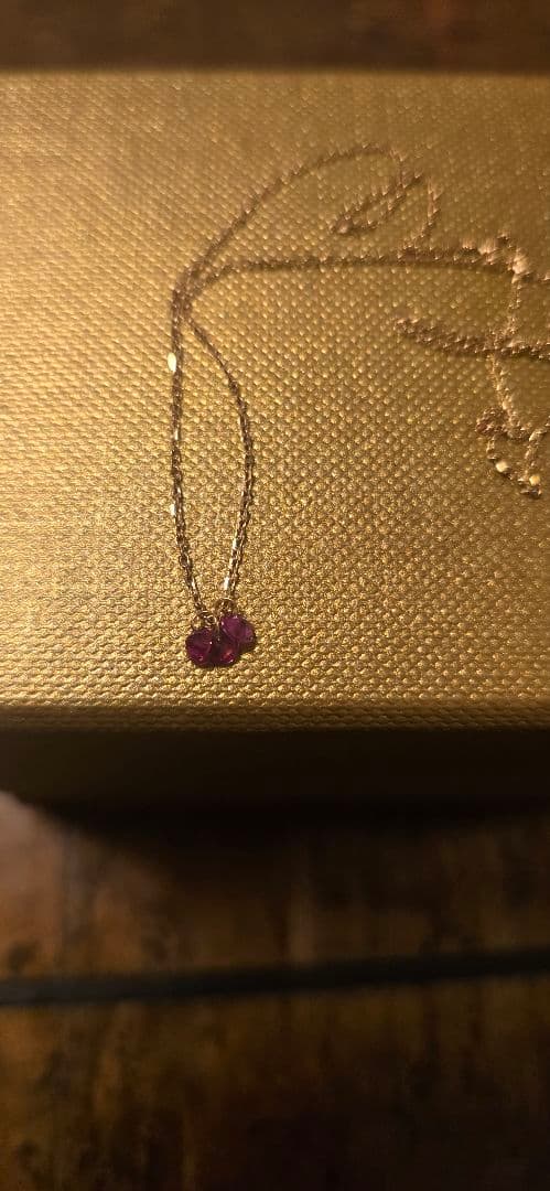 ぱ*る様 yoshinob K18 ネックレス ルビー イエローゴールド YG