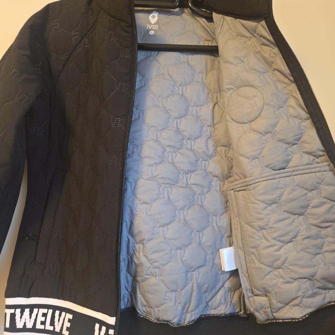 V12 レディースジャケット ブラック キルティング