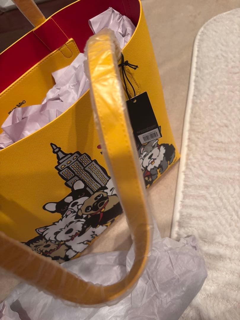 marc tetro イエロートートバッグ 犬デザイン（未使用）