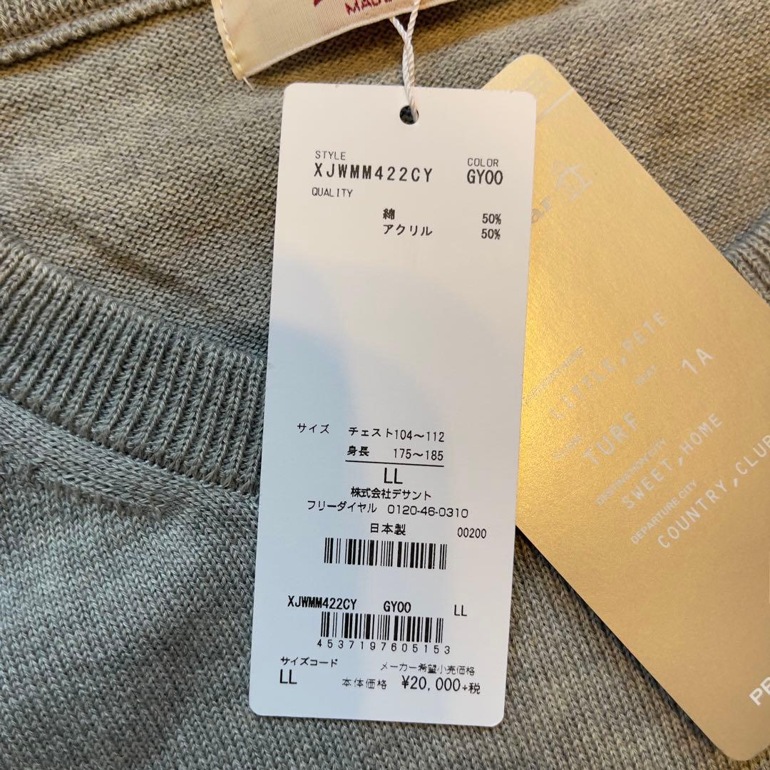 【未使用品】マンシングウェア グランドスラム　XL ニットセーター グレー 刺繍