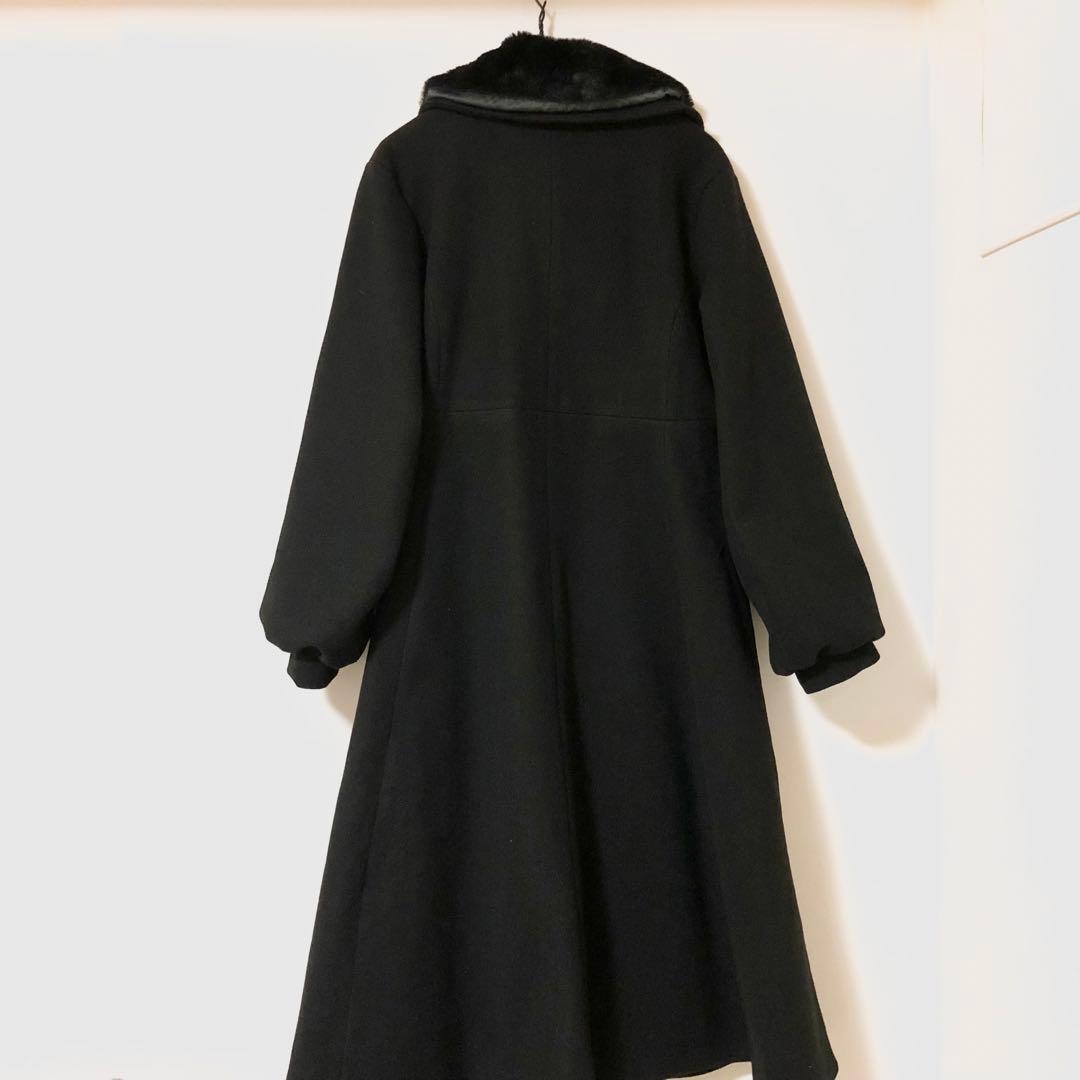 未使用品 青木美沙子 しまむら ロングコート 黒 Lサイズ ブラック