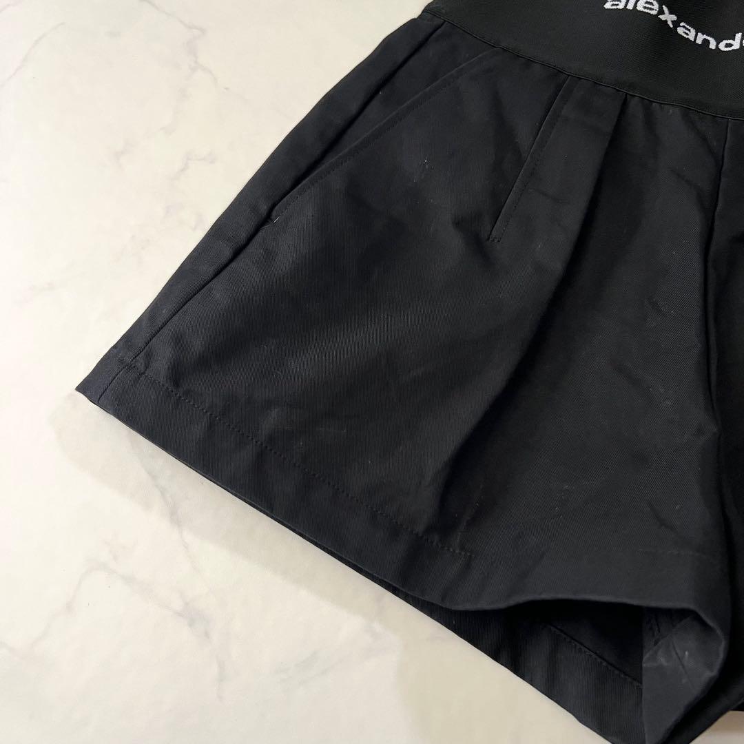 アレキサンダーワン サファリパンツ ショートパンツ 黒 ロゴ 2 M