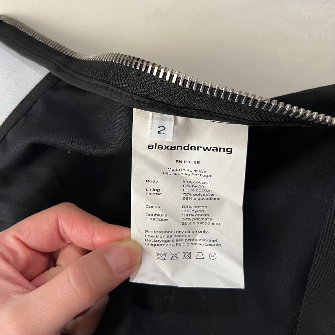 アレキサンダーワン サファリパンツ ショートパンツ 黒 ロゴ 2 M