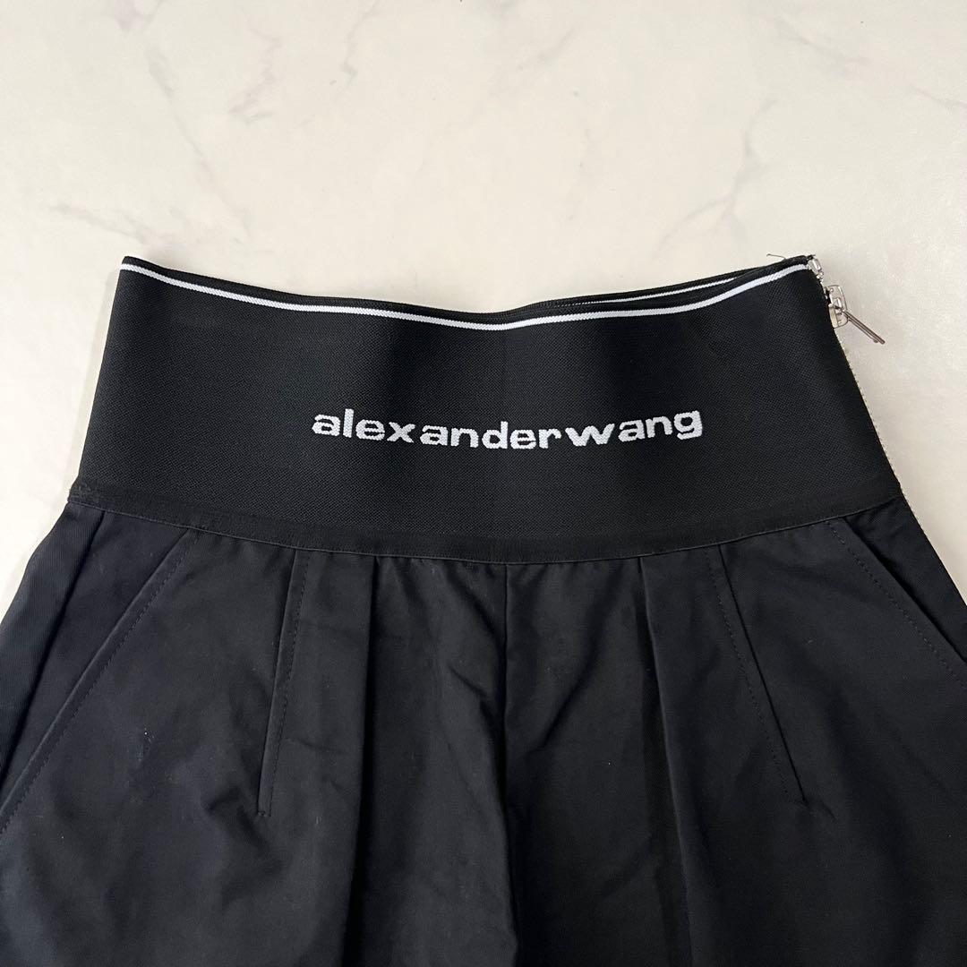 アレキサンダーワン サファリパンツ ショートパンツ 黒 ロゴ 2 M