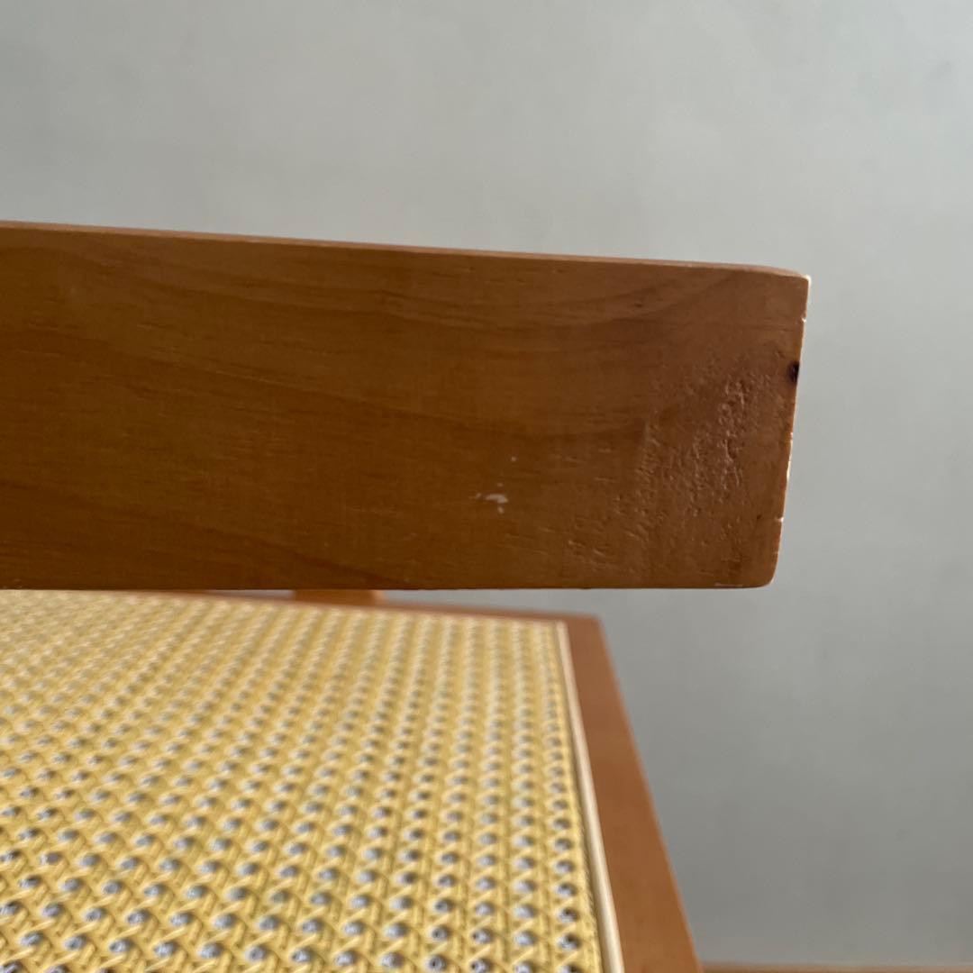 ピエールジャンヌレ　リプロダクト　木製アームチェア ラタン編み　天然木